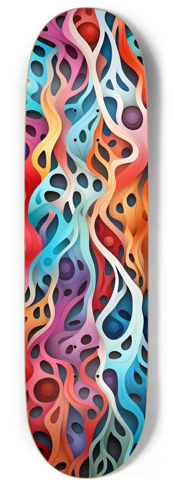 Rainbow Roots Pattern Skateboard