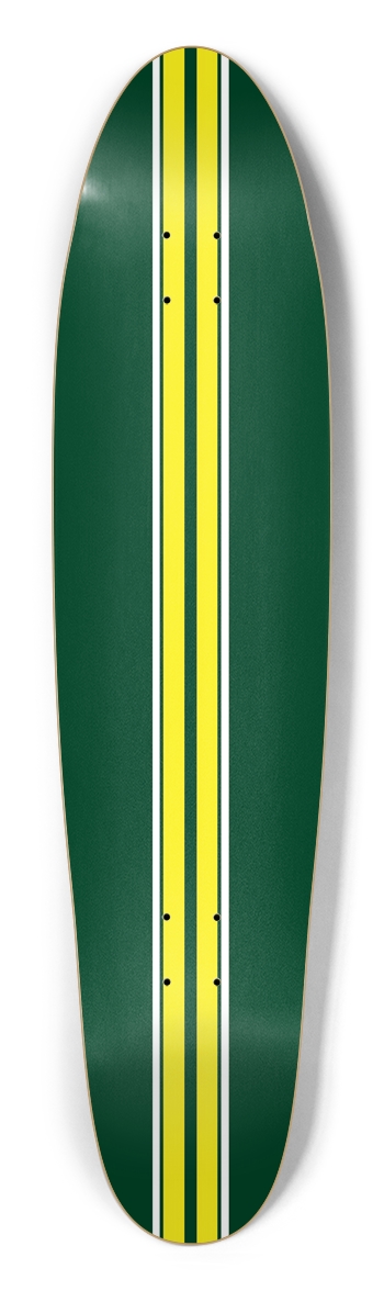 British Racer Green w/Stripes Longboard