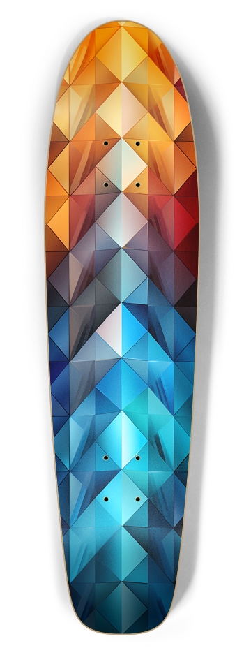 Rainbow Diamond Pattern Skateboard