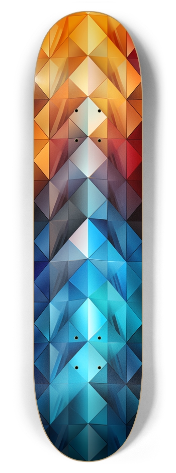 Rainbow Diamond Pattern Skateboard