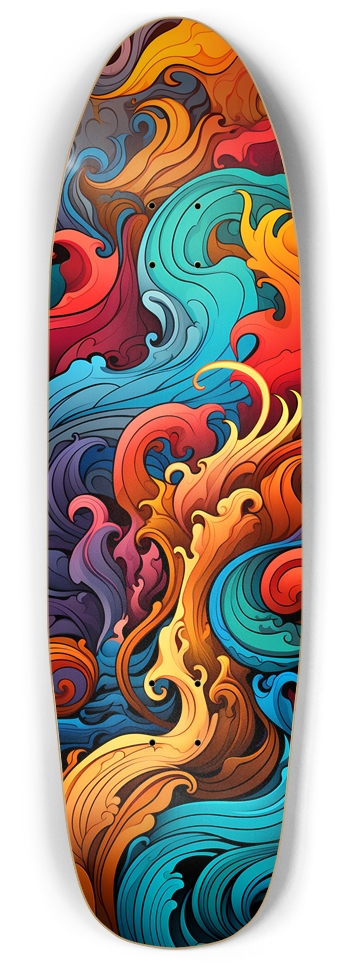 Rainbow Waves Skateboard
