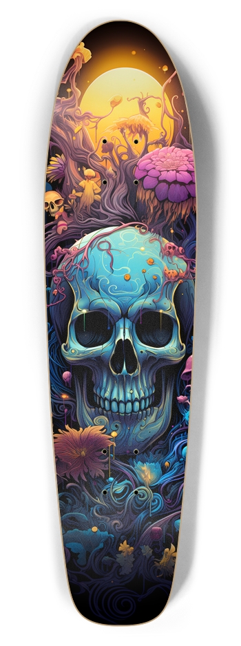 Acid Trip Skull Cruiser Skateboard