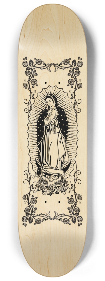 Lupita Virgin De Guadalupe Custom Skateboard 