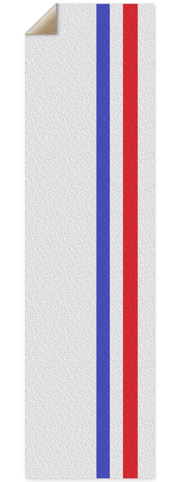 Custom Griptape Red & Blue Racing Strips