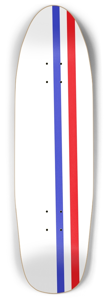 Punk Nose Pool Shape Red & Blue Racing Strips