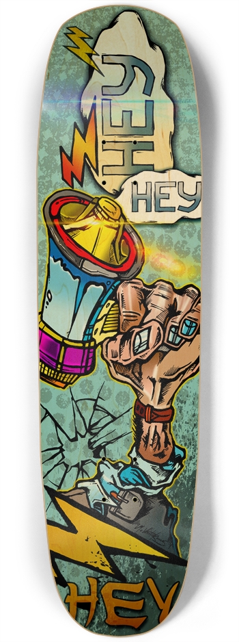 HEY Custom Skateboard Square Nose
