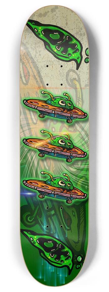 ANGRY BOB SPACESHIP Custom Skateboard