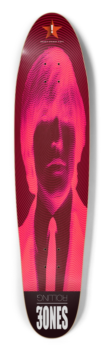 Rolling Jones (Negative) Custom Longboard Deck
