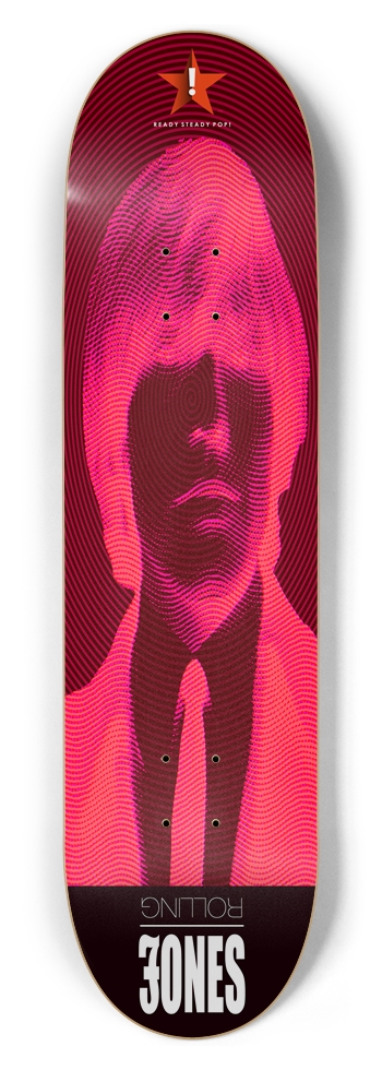 Rolling Jones (Negative) 8.5" Custom Popsicle Deck