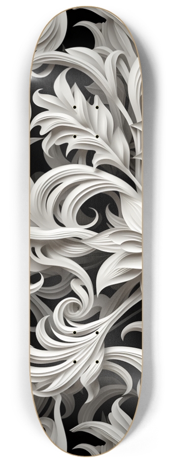 White Pattern Skateboard