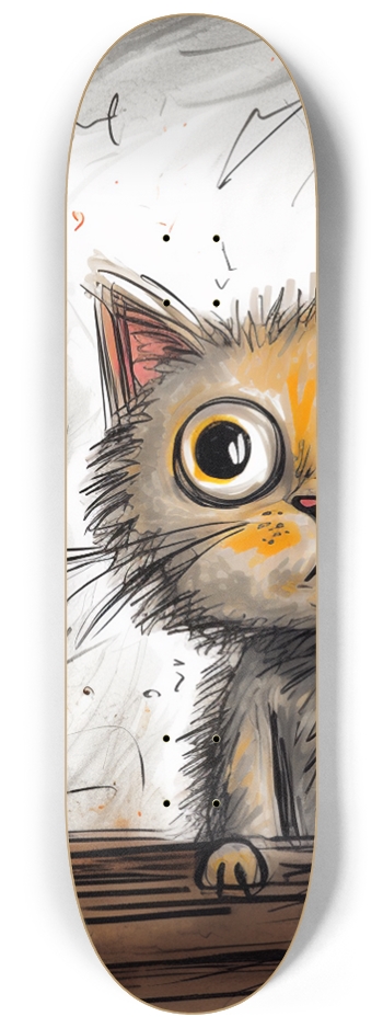 Cartoon Cat Skateboard