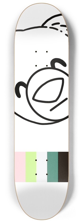 WeBearish White Skateboard