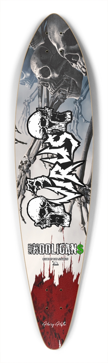 VIRUS SKULLS Pintail Longboard
