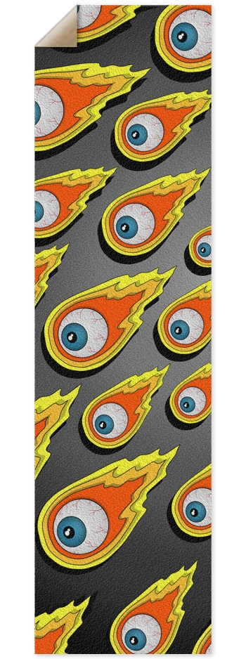 Flaming Eyeballs 9"x33" Griptape