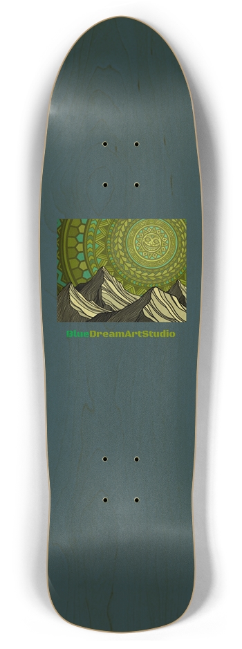 Blue Dream Mountain Sun Custom Skateboard