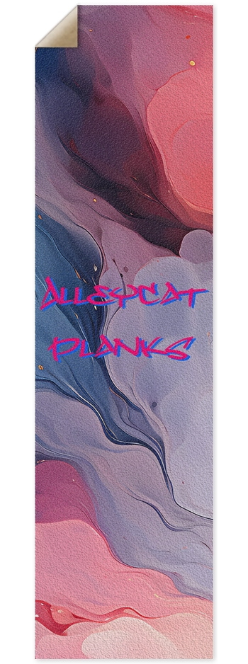 Alleycat Planks Watercolor Custom Griptape