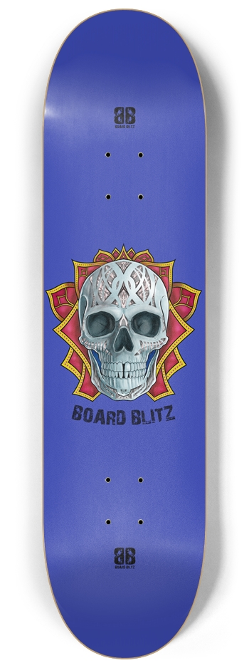 Skull Head Blue 8.25" x32" Deck