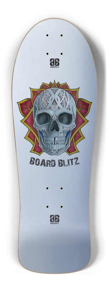 Skull Head Silver Old School Deck