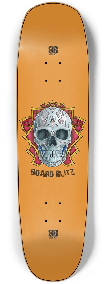 Skull Head Orange SN 8.75" x33.25" Deck