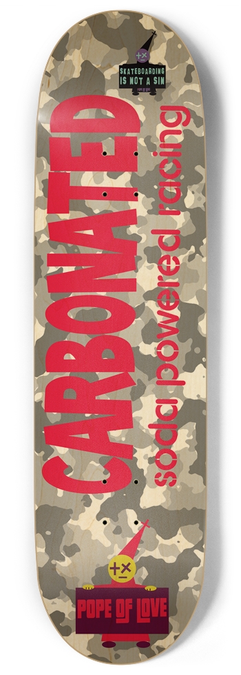 Carbonated Racing Camo Pope Of Love 9 inch