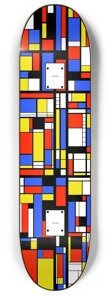 Mondrian style Abstract 8.25" x32" Deck
