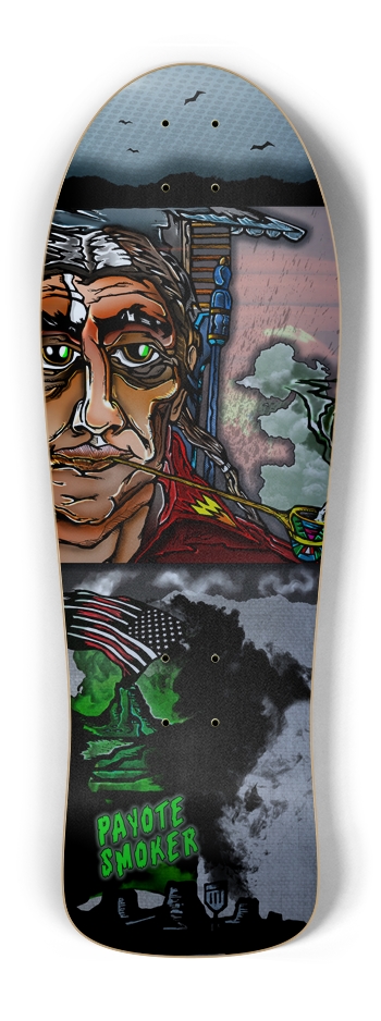 PAYOTE SMOKER Custom Skateboard Old School Shape