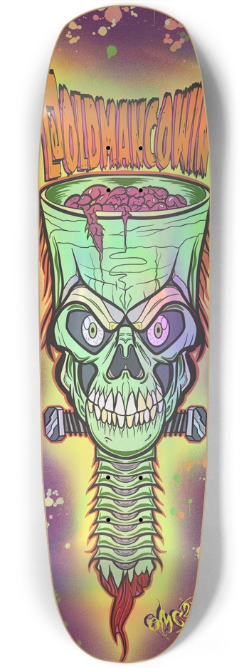Frankie Skull (and Spine) Custom Skateboard