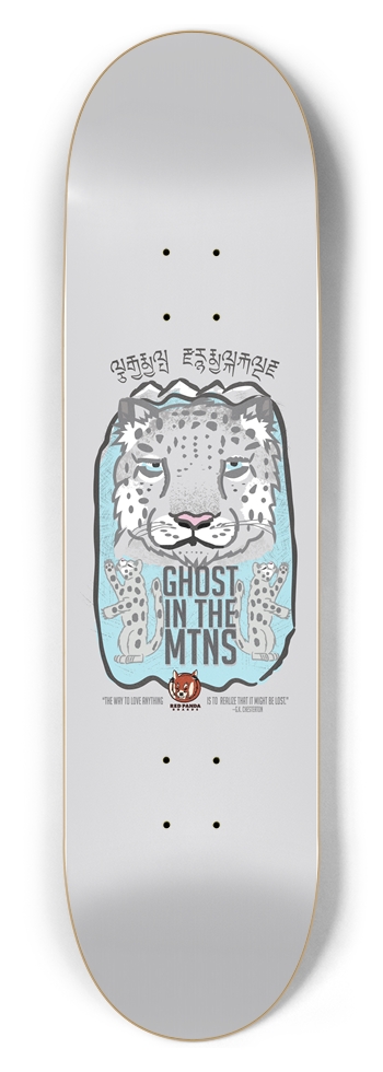 Ghost in the Mountains Red Panda Skateboards Deck