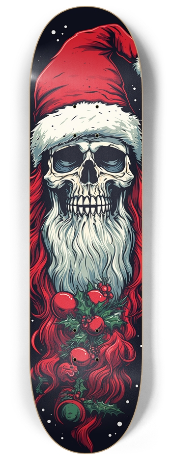 Santa Skull 8 1/4 Skateboard