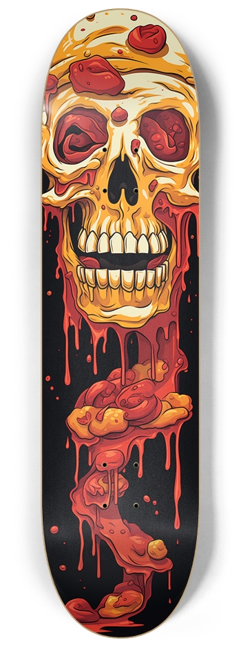 Pepperoni Pizza Skull 8 1/4 Skateboard