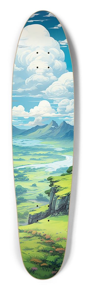 Anime Panoramic Landscape Longboard