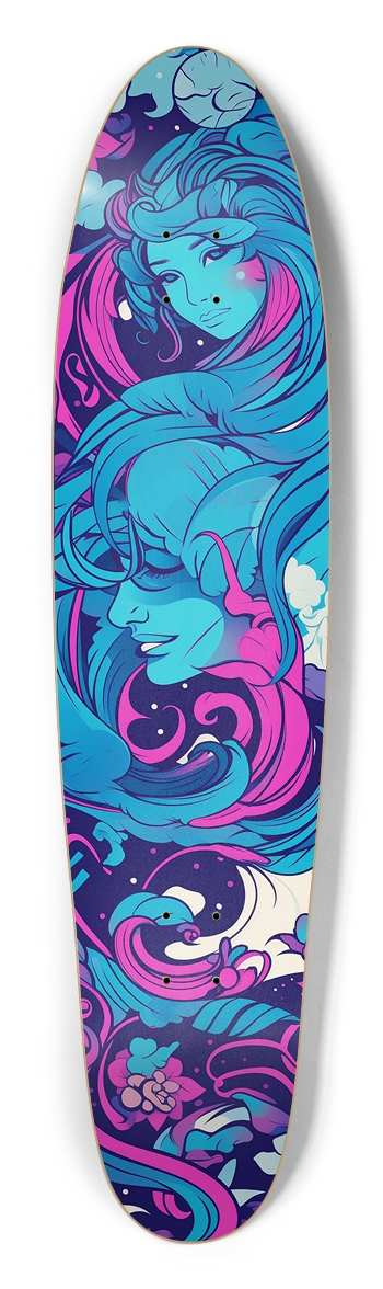 Vaporwave Pattern Longboard