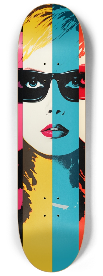 Color Block Pop Art 8 1/4 Skateboard