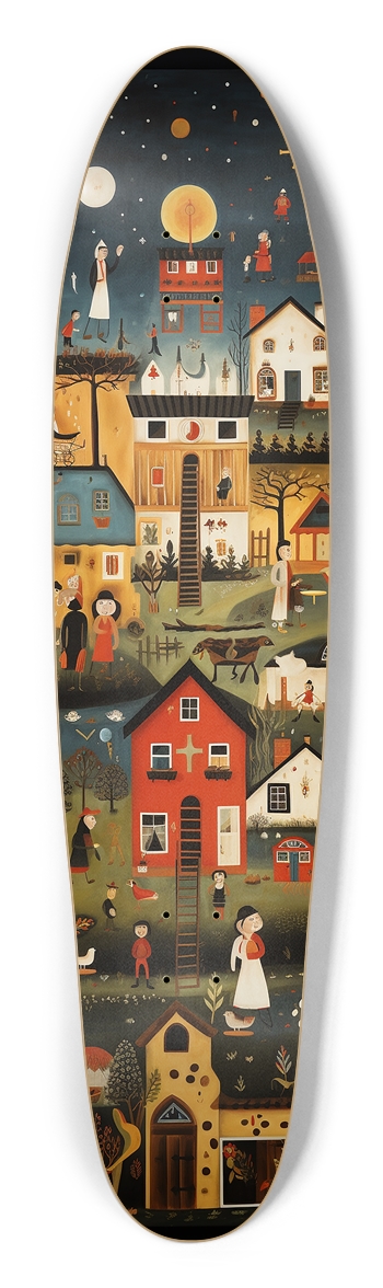 Modern Folk Art Longboard