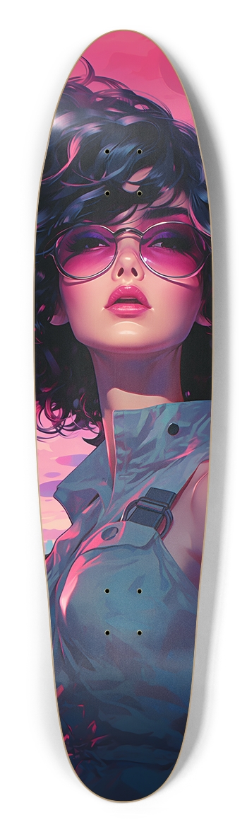 Vaporwave Anime Longboard