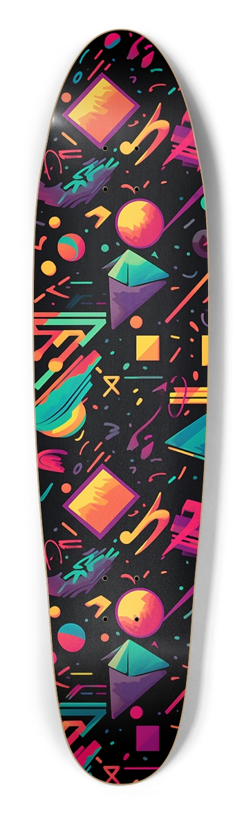90s Geometric Pattern Longboard