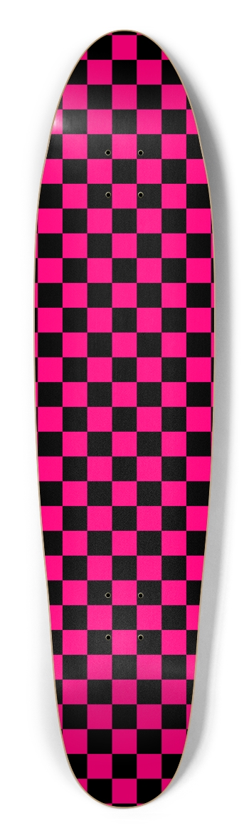 Pink Checkerboard Longboard