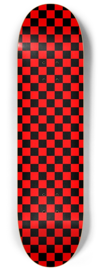 Red Checkerboard 8 1/4 Skateboard 8-1/4 Skateboard Deck
