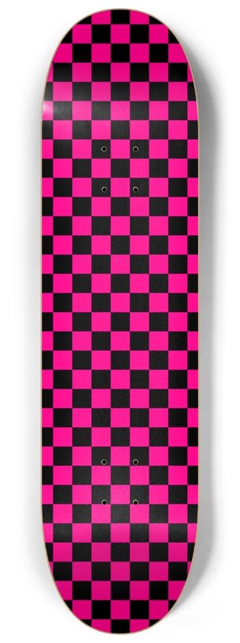 Pink Checkerboard 8 1/4 Skateboard