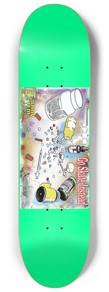 Go Skate Instead - 8.25" x 32.25" - Jade