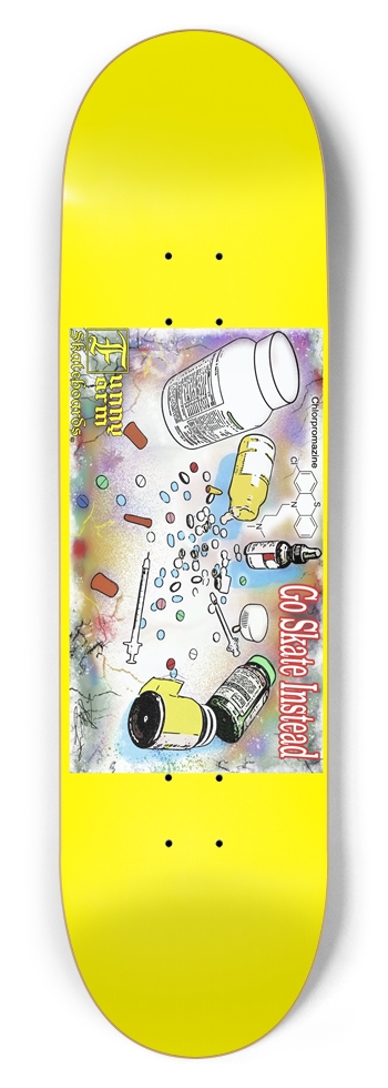 Go Skate Instead - 8.75" x 33" - Yellow