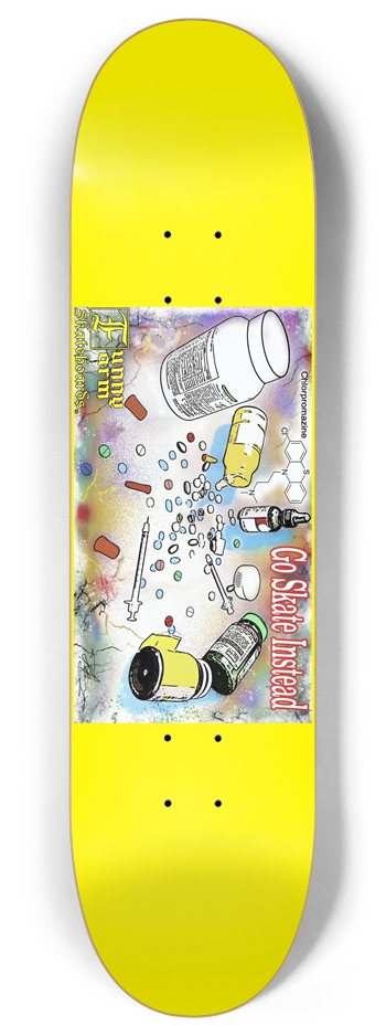 Go Skate Instead - 8.0" x 32" - Yellow
