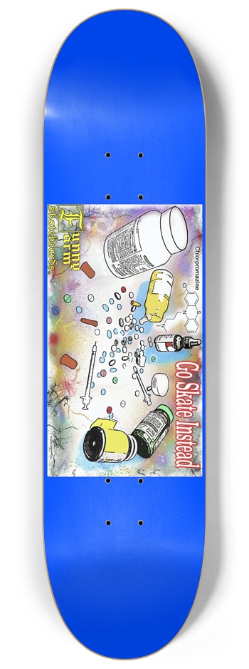 Go Skate Instead - 8.25" x 32.25" - Blue