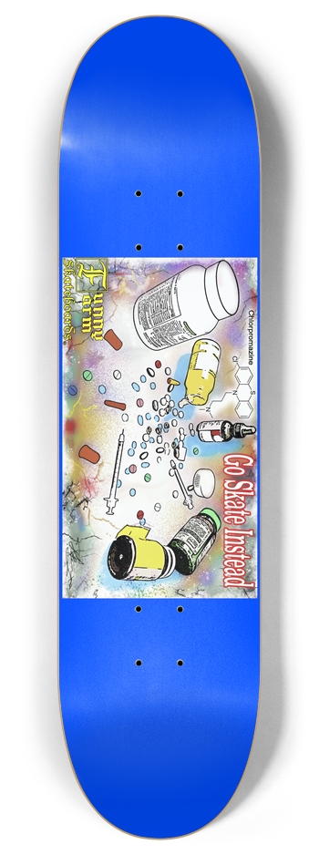 Go Skate Instead - 8.0" x 32" - Blue 
