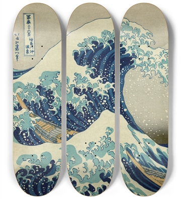 Great Wave Off Kanagawa Triptych Wall Art