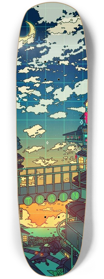 Neon Train Skateboard