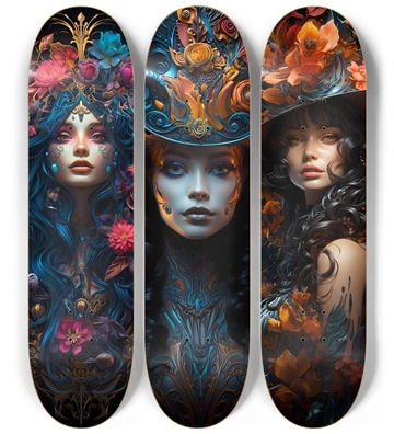 3 Deck Series - Neon Victorian Girls