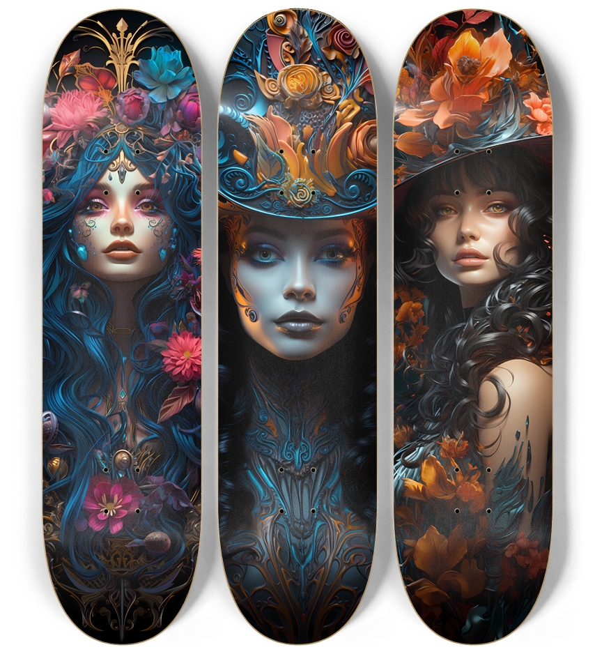3 Deck Series - Neon Victorian Girls