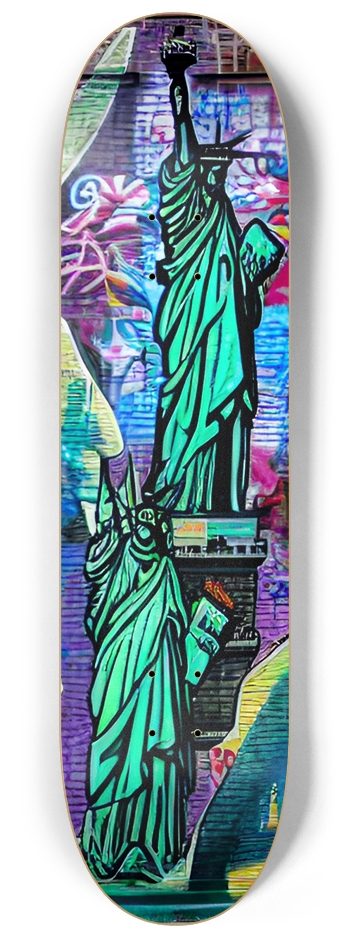 Lady Liberty Graffiti Skateboard
