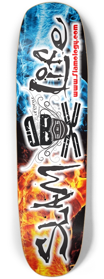 Fire Ice Slam Life Custom Skateboard